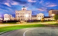 Borovitskaya square and Pashkov House near Moscow Kremlin in Moscow, Russia. Architecture and landmark of Moscow