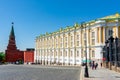 Borovitskaya Tower and Kremlin Armoury museum, Moscow, Russia Royalty Free Stock Photo