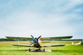 Famous soviet plane paradropper Antonov An-2 Heritage of Flying Legends aircraft in Belarusian Aviation Museum Royalty Free Stock Photo