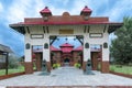 Borovsk, Russia, 10.08.2019 The gateway to the Chinese Monastery