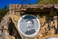 Borovsk, Russia - September 2018: Portrait of Nikola Tesla