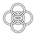 Borromean cross symbol icon Royalty Free Stock Photo