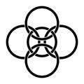 Borromean cross symbol Royalty Free Stock Photo