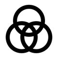 Borromean rings symbol icon