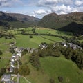 Borrowdale and Rosthwaite village Lake District Royalty Free Stock Photo