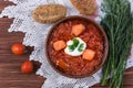 Borsh ukrainian traditional dish