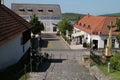 Borsos Miklos plaza in Tihany, Balaton Royalty Free Stock Photo