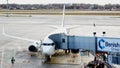 Boryspil, Ukraine. Aircraft ground handling