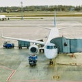 Boryspil, Ukraine. Aircraft ground handling