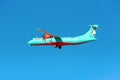 Airplane ATR72-600 of Windrose Airlines is taking-off from Boryspil International Airport