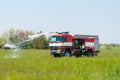 BORYSPIL, UKRAINE - MAY, 20, 2015: Fire-brigade on