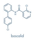 Boscalid fungicide molecule. Skeletal formula.