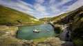 Boscastle harbour village in Boscastle, Cornwall, UK