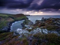 Sunset on Boscastle Harbour, Cornwall, UK