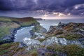 Sunset on Boscastle Harbour, Cornwall, UK