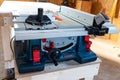 Bosch Gts 10 XC Professional table saw in a small woodworking shop.