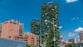 Bosco Verticale or Vertical Forest timelapse. It is a pair of two residential towers in the district of Porta Nuova