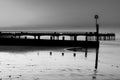 Boscombe Pier sunrise Royalty Free Stock Photo