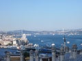 Bosfor view of the Suleymaniye Mosque Royalty Free Stock Photo