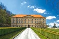 Boskovice castle from the front in the Czech Republic