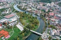 Bosna river and Zenica Royalty Free Stock Photo