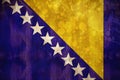 Bosnia flag in grunge effect