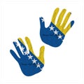 bosnia flag hand vector