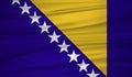 Bosnia flag vector. Vector Bosnia flag blowig in the wind.