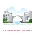 Bosnia and Herzegovina country design template Fla