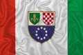 Bosnia and Herzegovina country flag Royalty Free Stock Photo