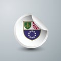 Bosnia and Herzegovina Federation Of Flag with Sticker Design Royalty Free Stock Photo