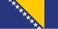 Bosnia-Herzegovina flag vector Royalty Free Stock Photo