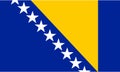 Bosnia and Herzegovina flag. illustration vector of Bosnia and Herzegovina flag. official colors and proportion correctly. EPS10 Royalty Free Stock Photo