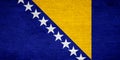 Bosnia and Herzegovina flag painted on old grunge paper Royalty Free Stock Photo