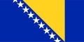 Bosnia & Herzegovina flag vector.Illustration of Bosnia & Herzegovina flag Royalty Free Stock Photo