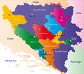 Bosnia and Herzegovina map Royalty Free Stock Photo