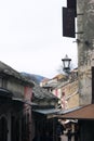 Bosnia and Herzegovina, Mostar - 07/08/2015: View of the historic shopping streetÃÂ  Kuyunzhiluk.