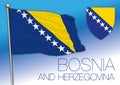 Bosnia and Herzegovina official national flag and coat of arms, European countryFoto Digitali 611