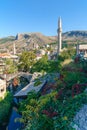 Bosnia Herzegovina, View of the old city of Mostar.