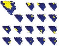 Bosnia herzegovina provinces maps Royalty Free Stock Photo