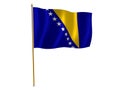 Bosnia and Herzegovina silk flag Royalty Free Stock Photo