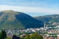 Bosnia Herzegovina, View of the old city of Mostar.