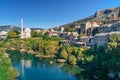 Bosnia Herzegovina, View of the old city of Mostar.