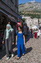 Mostar, bazaar, women, market, shopping, crafts, worker, local people, Bosnia and Herzegovina, Europe