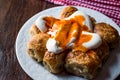 Bosnian Pastry Manti with Yogurt and Fried Butter Sauce / Bosnak Borek