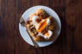 Bosnian Pastry Manti with Yogurt and Fried Butter Sauce / Bosnak Borek