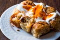 Bosnian Pastry Manti with Yogurt and Fried Butter Sauce / Bosnak Borek