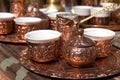 Bosnian turkish coffee set Royalty Free Stock Photo