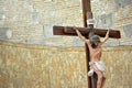 Bosoboso church interior with Jesus crucifix in Antipolo City, Philippines