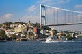 Bosphorus Bridge also: I Bosforski Bridge, tur. BoÃÅ¸az KÃÂ¶prÃÂ¼sÃÂ¼ - road bridge over the Bosphorus Strait in Turkey Royalty Free Stock Photo